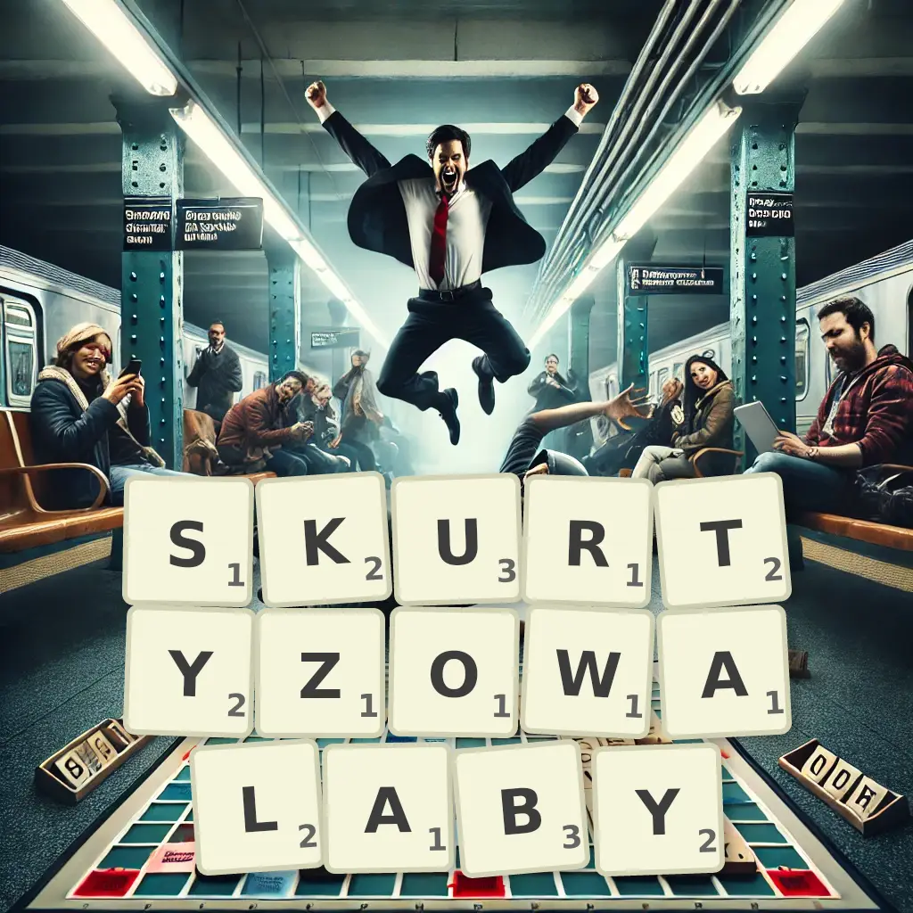 Słowa z liter SKURTYZOWAŁABY