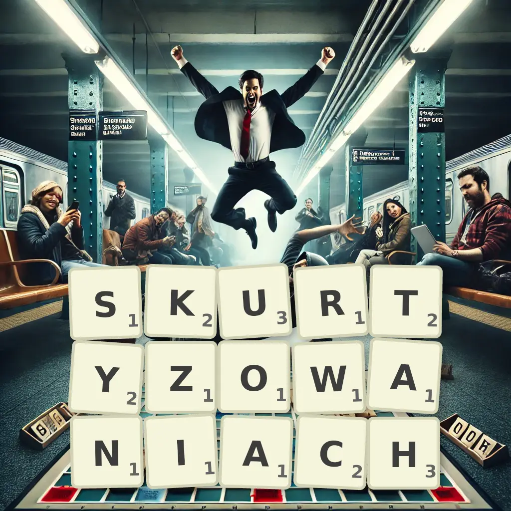 Słowa z liter SKURTYZOWANIACH