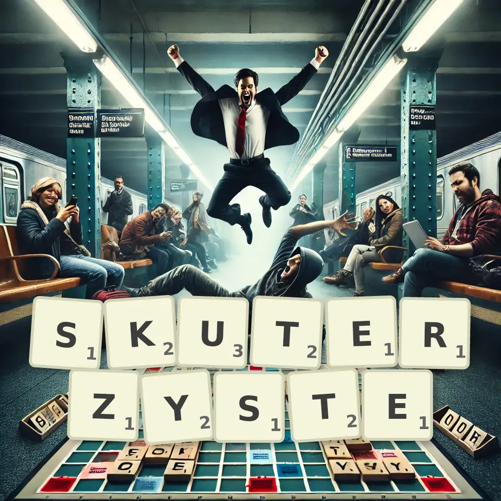 Słowa z liter SKUTERZYSTĘ