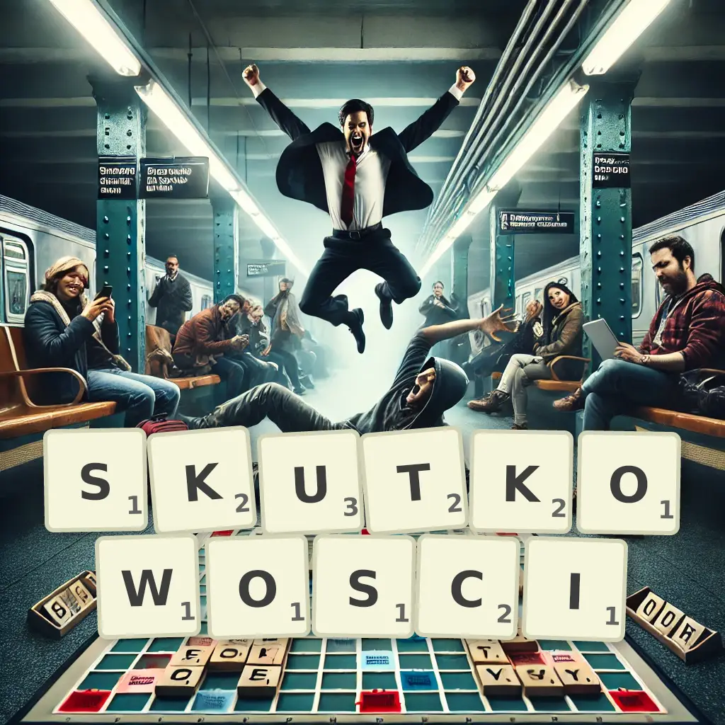 Słowa z liter SKUTKOWOŚCI