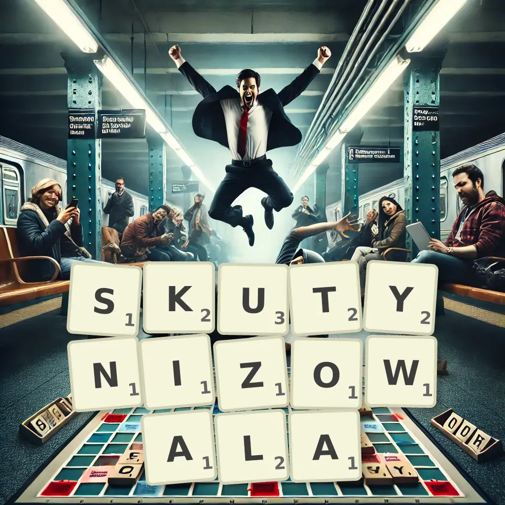 Słowa z liter SKUTYNIZOWAŁA