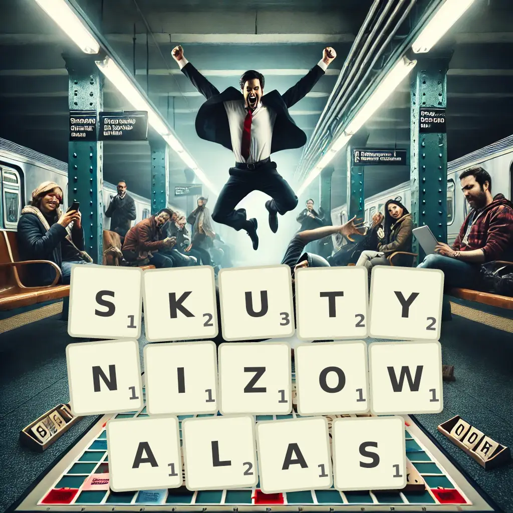 Słowa z liter SKUTYNIZOWAŁAŚ