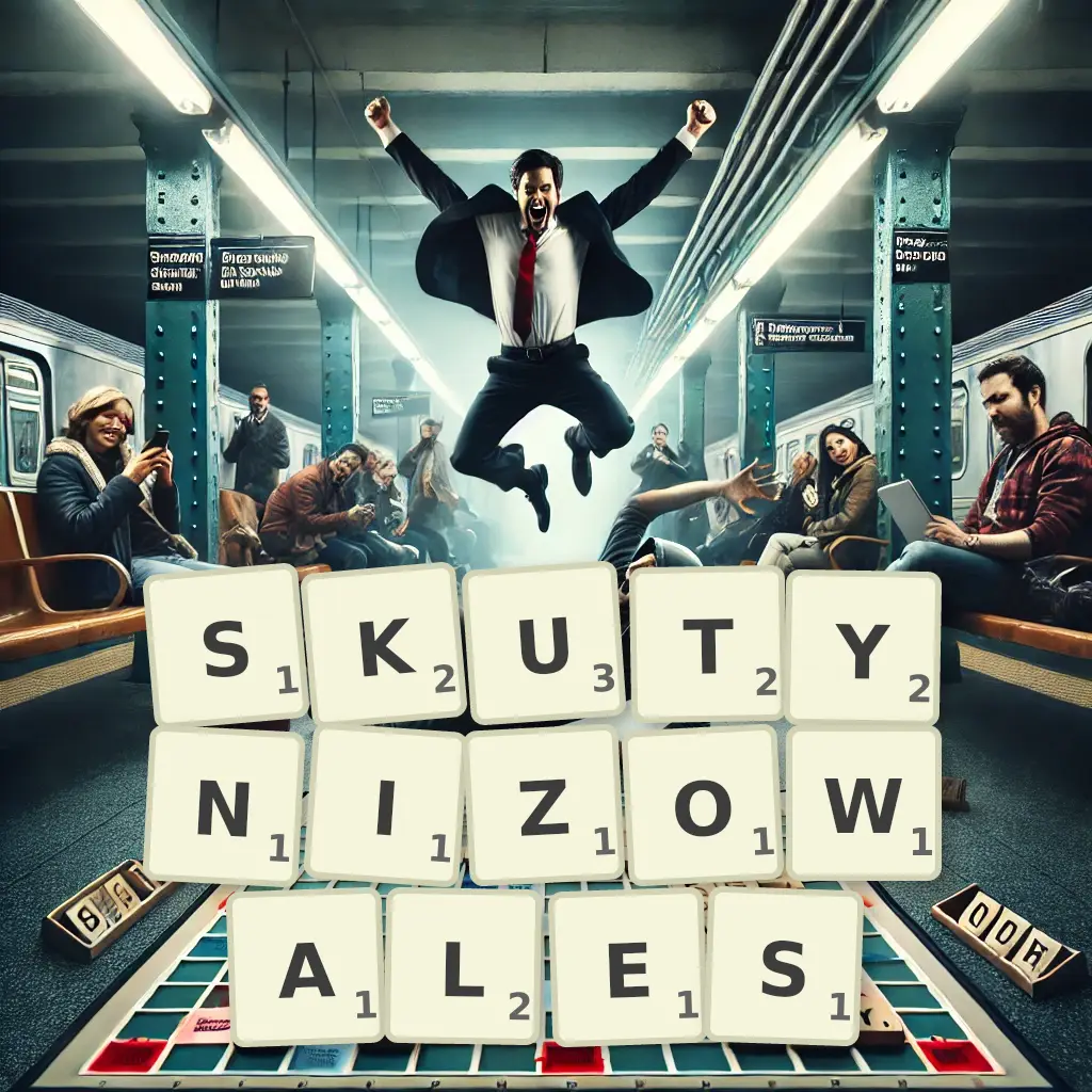 Słowa z liter SKUTYNIZOWAŁEŚ