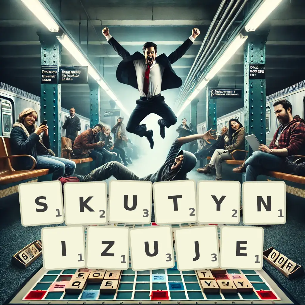 Słowa z liter SKUTYNIZUJE