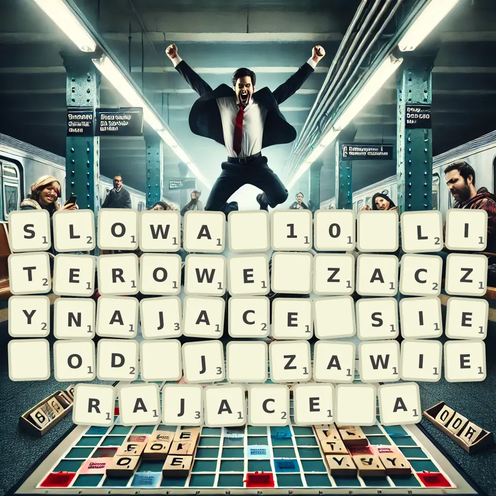 Słowa 10-literowe, zaczynające się od J, zawierające A