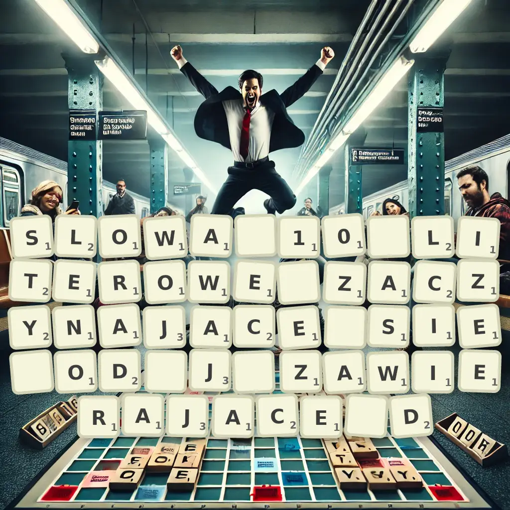 Słowa 10-literowe, zaczynające się od J, zawierające D