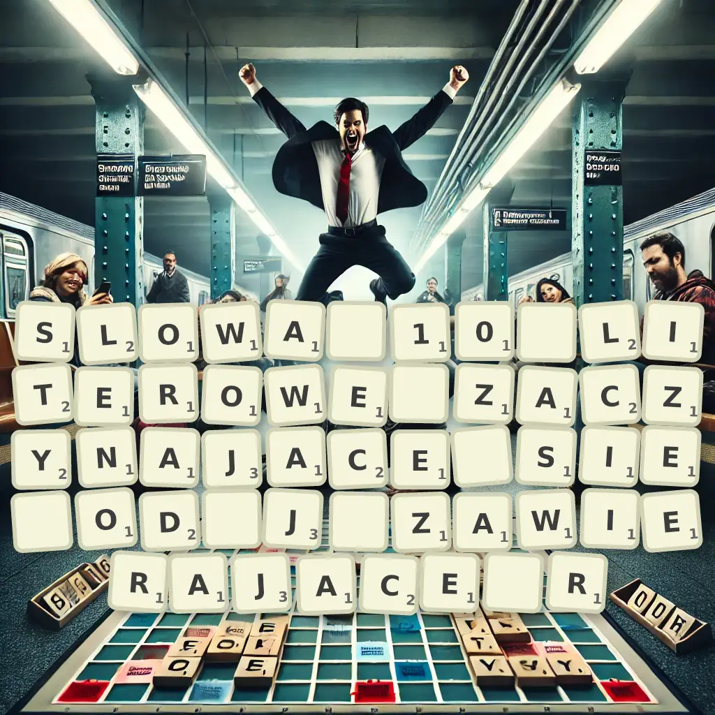 Słowa 10-literowe, zaczynające się od J, zawierające R