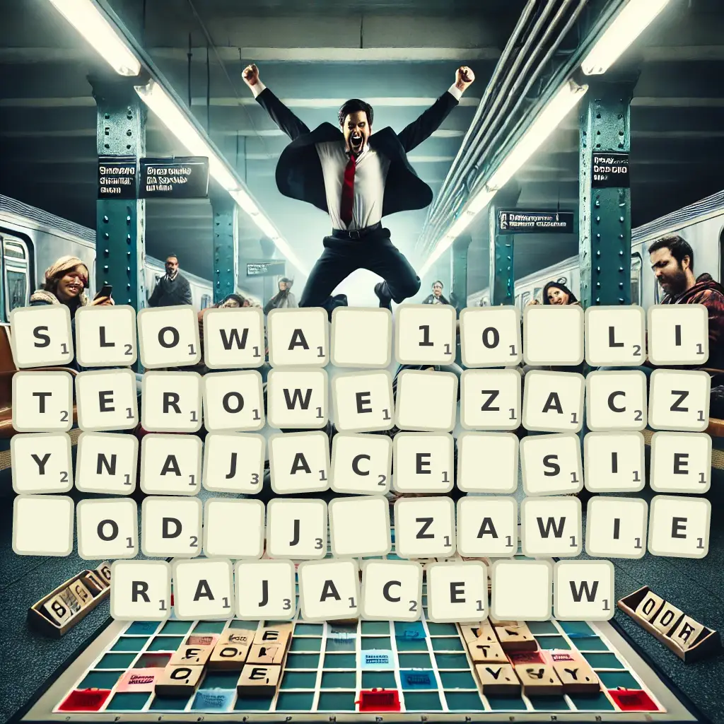 Słowa 10-literowe, zaczynające się od J, zawierające W