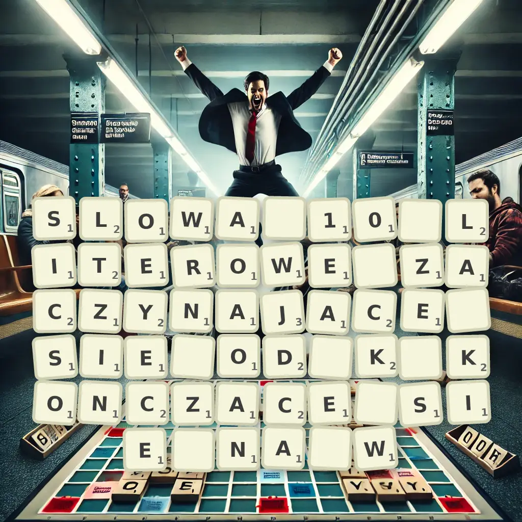 Słowa 10-literowe, zaczynające się od K, kończące się na W
