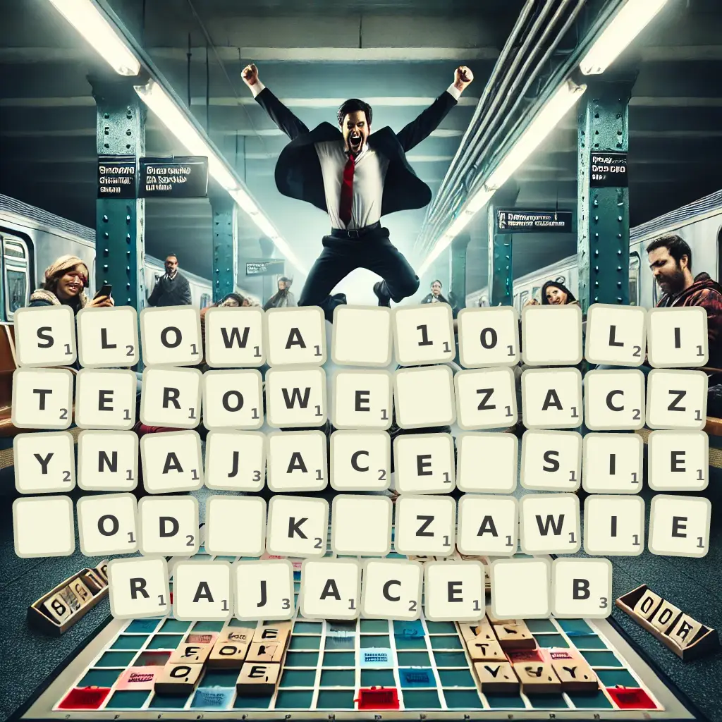 Słowa 10-literowe, zaczynające się od K, zawierające B
