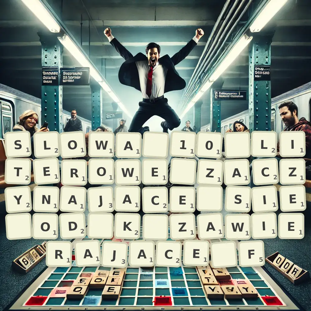 Słowa 10-literowe, zaczynające się od K, zawierające F