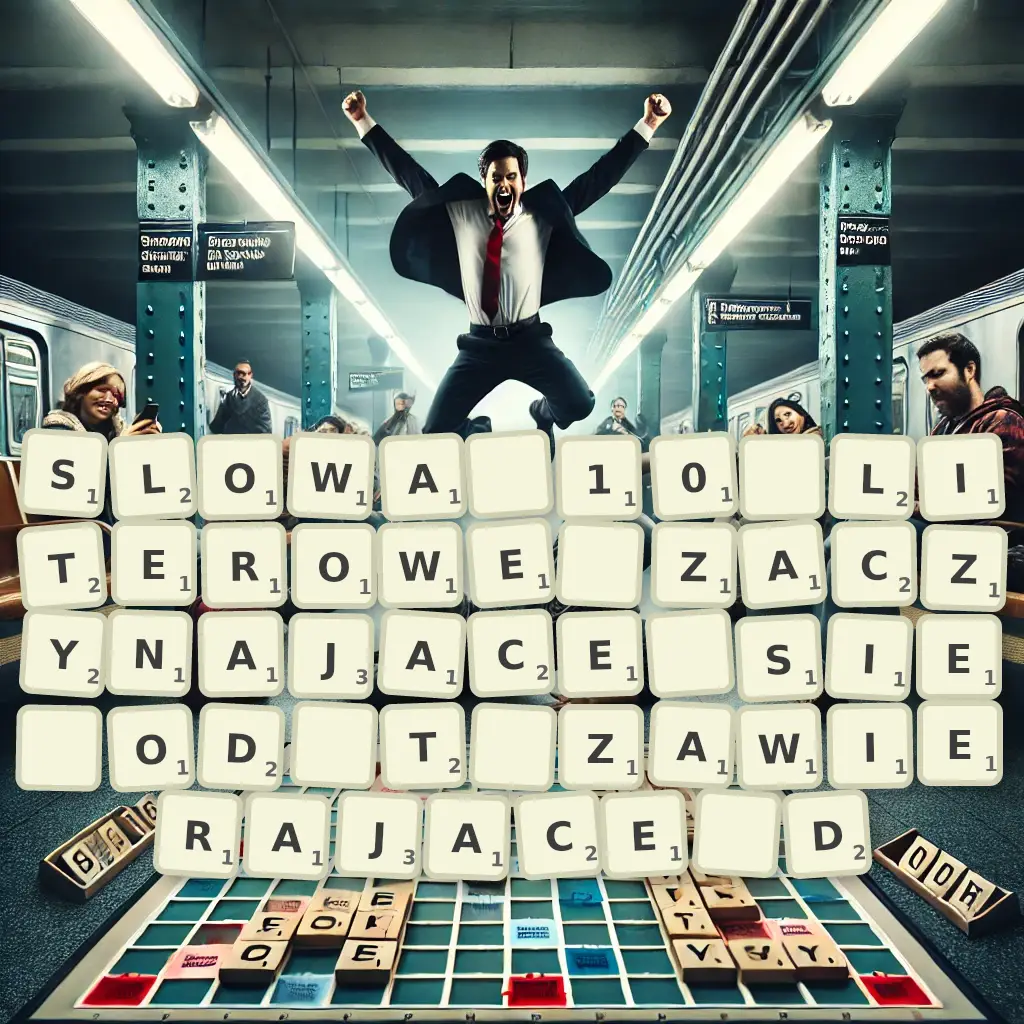Słowa 10-literowe, zaczynające się od T, zawierające D