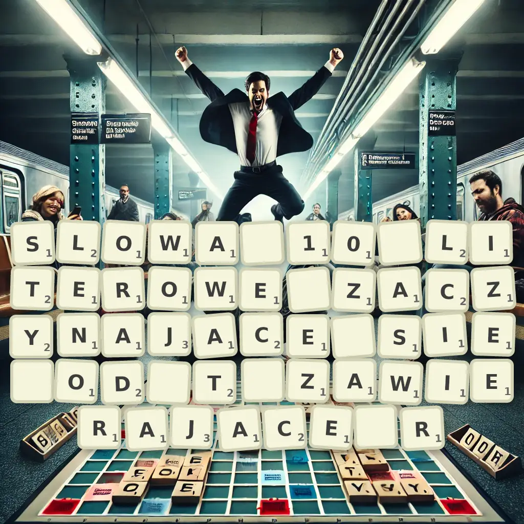 Słowa 10-literowe, zaczynające się od T, zawierające R