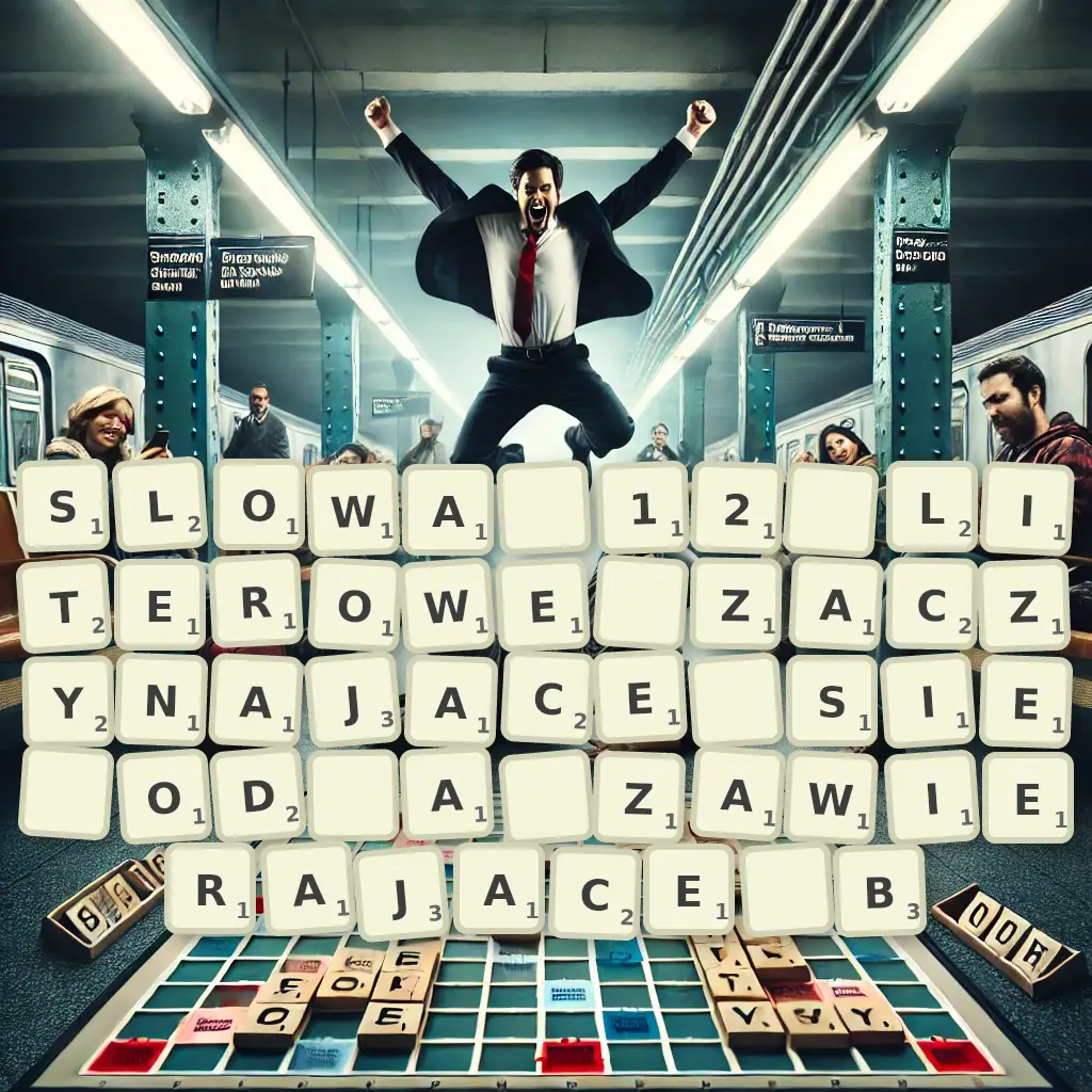 Słowa 12-literowe, zaczynające się od A, zawierające B