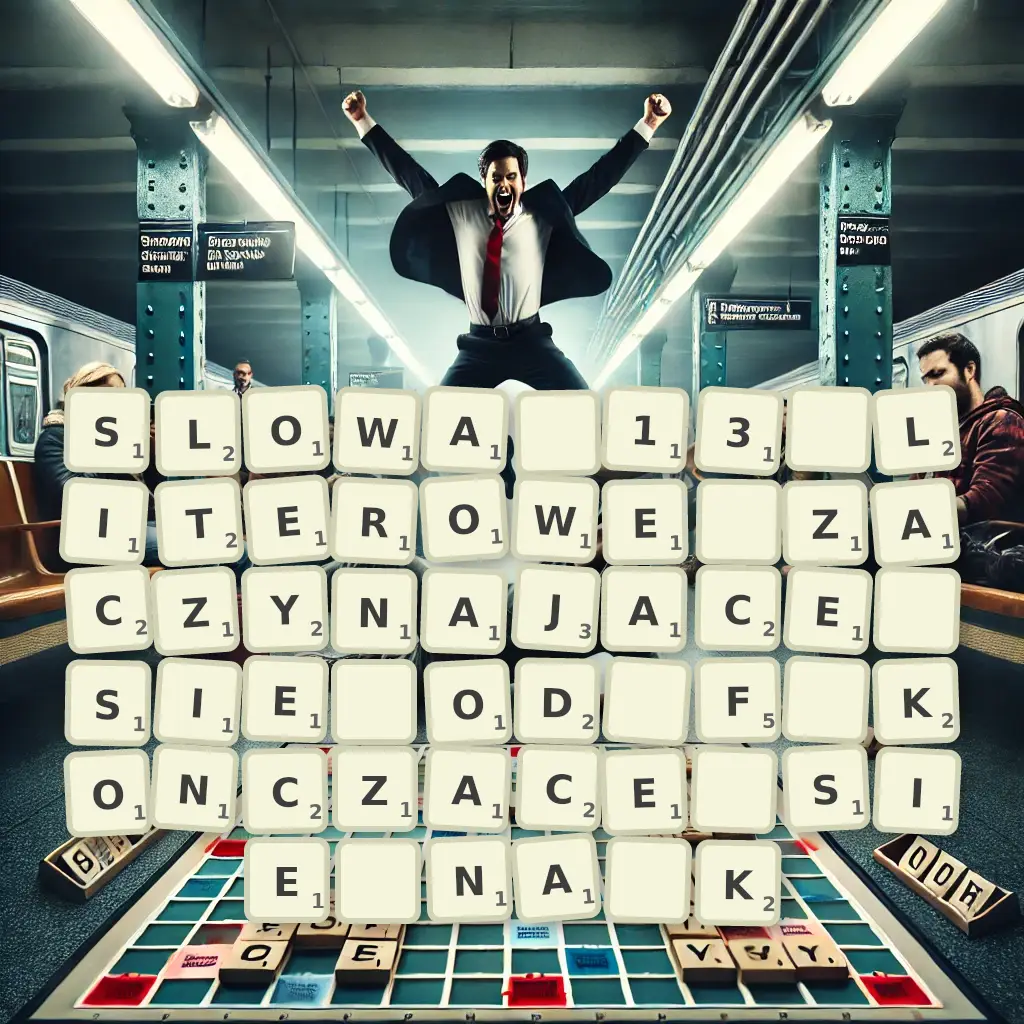Słowa 13-literowe, zaczynające się od F, kończące się na K