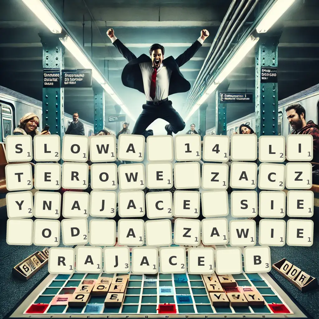 Słowa 14-literowe, zaczynające się od A, zawierające B