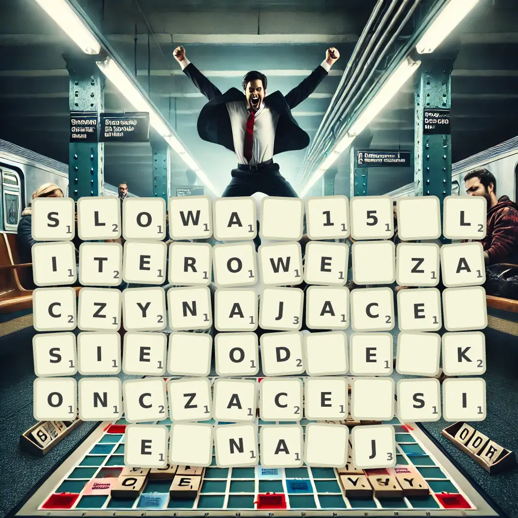 Słowa 15-literowe, zaczynające się od E, kończące się na J