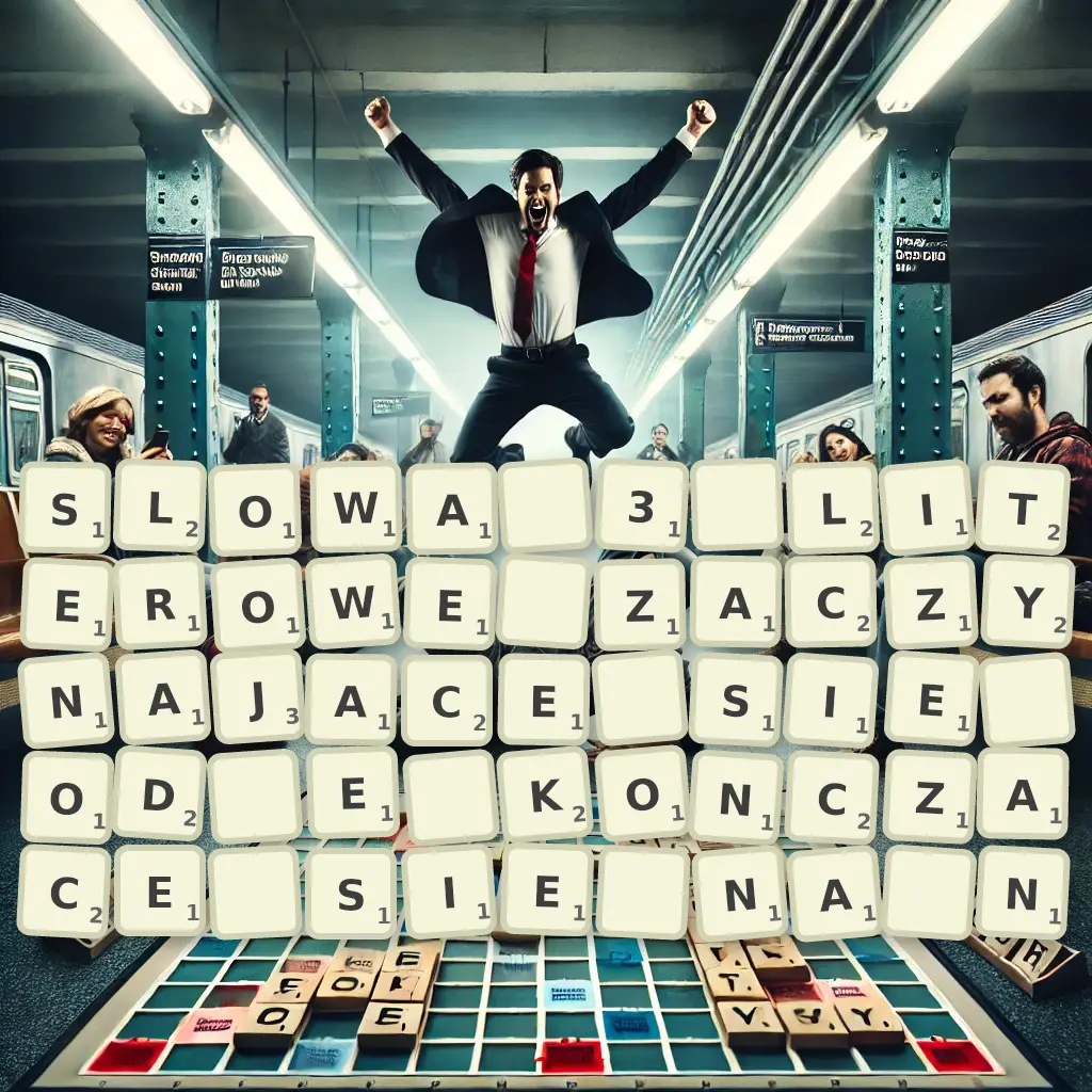 Słowa 3-literowe, zaczynające się od E, kończące się na N