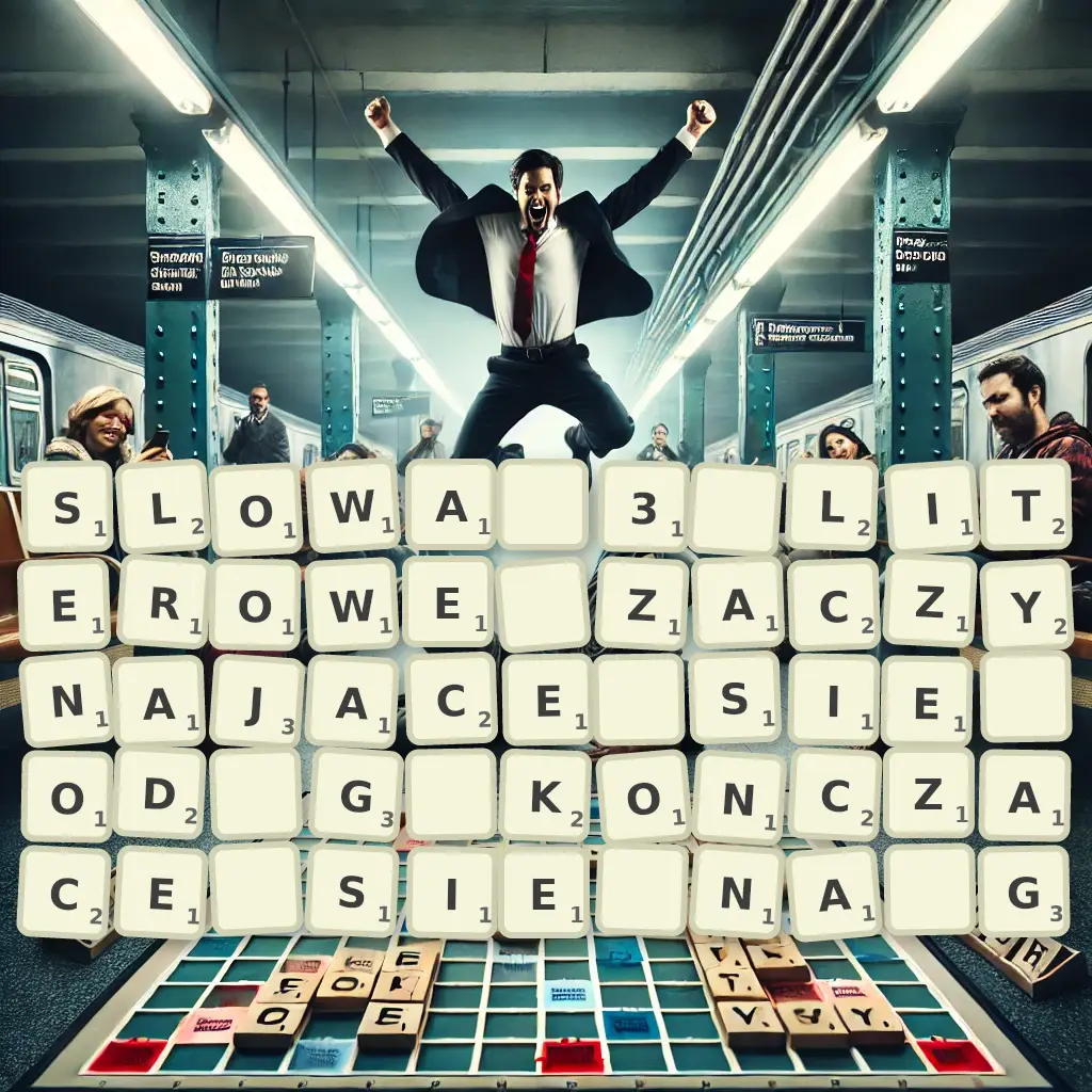 Słowa 3-literowe, zaczynające się od G, kończące się na G