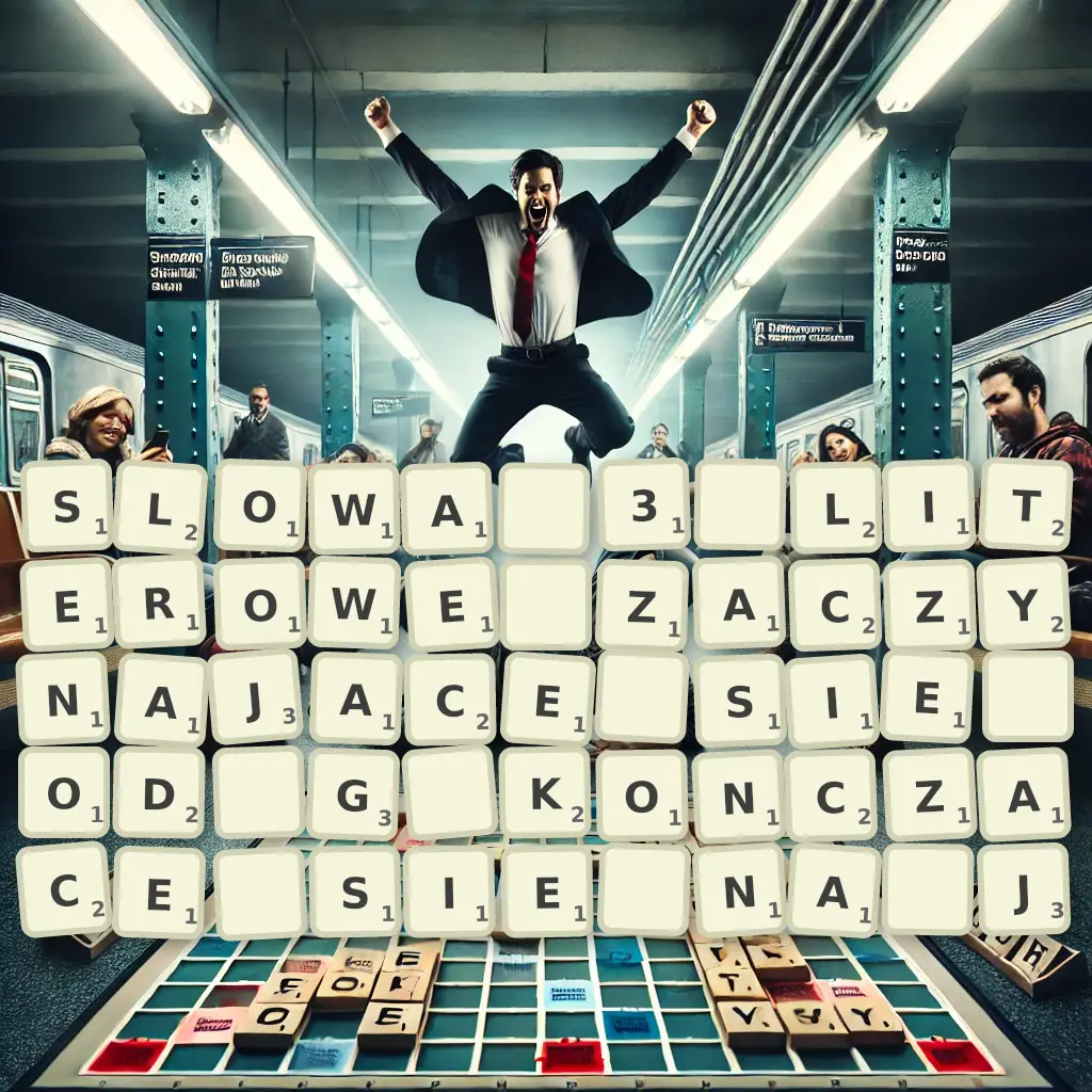 Słowa 3-literowe, zaczynające się od G, kończące się na J