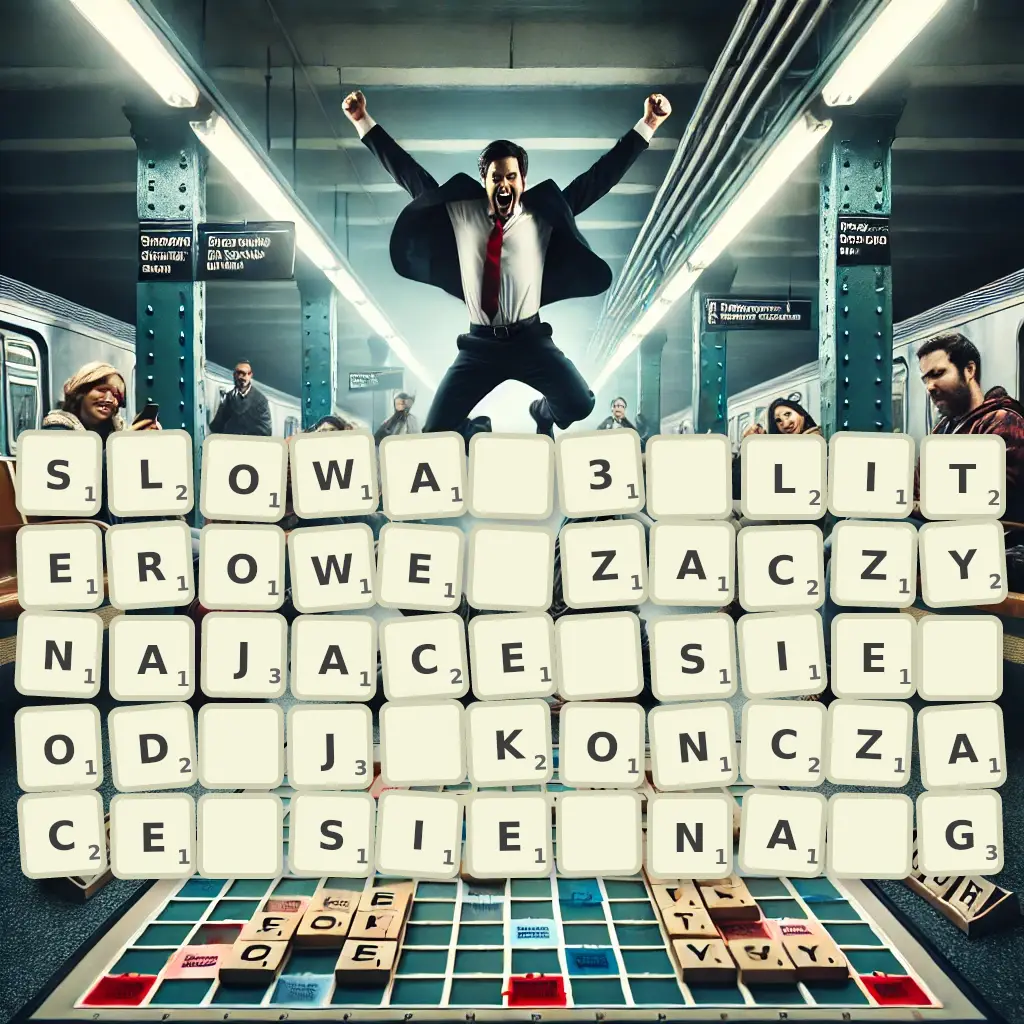 Słowa 3-literowe, zaczynające się od J, kończące się na G