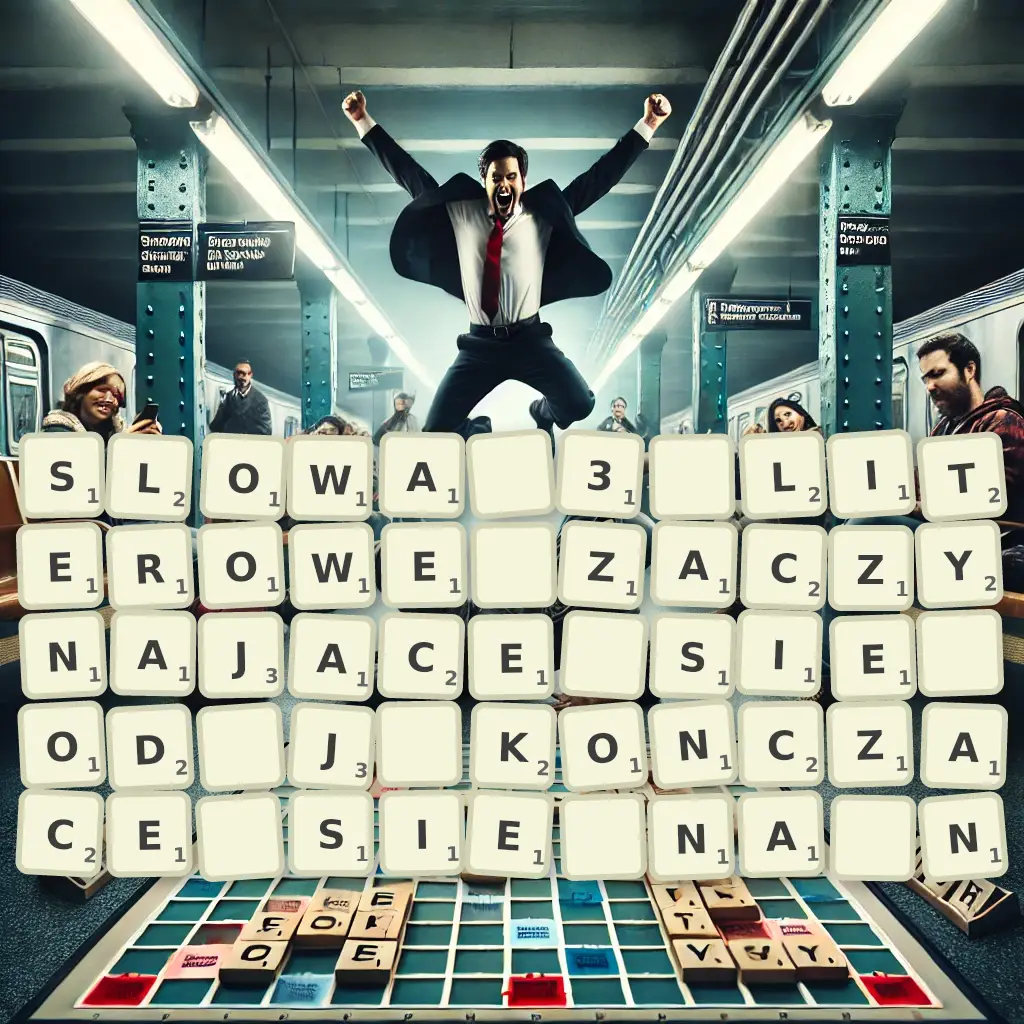 Słowa 3-literowe, zaczynające się od J, kończące się na N