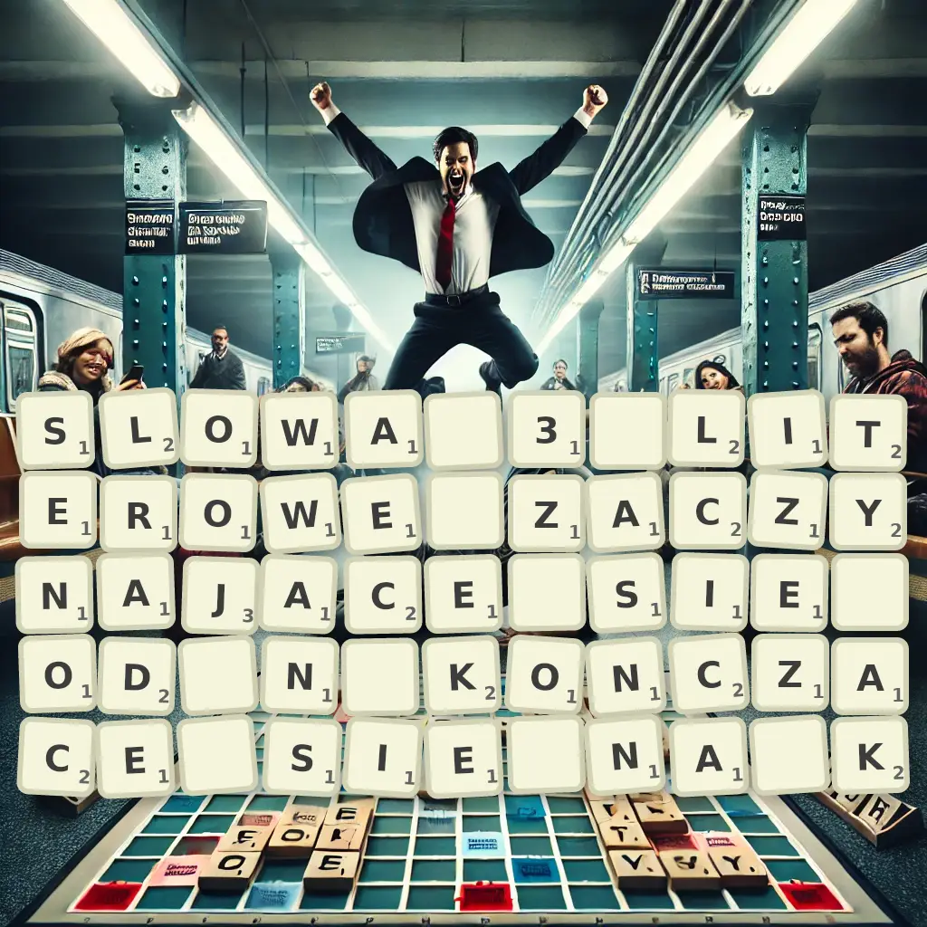 Słowa 3-literowe, zaczynające się od N, kończące się na K