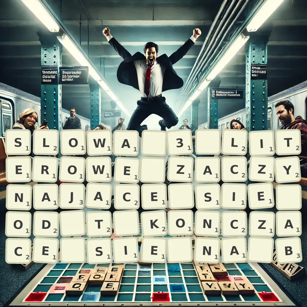 Słowa 3-literowe, zaczynające się od T, kończące się na B