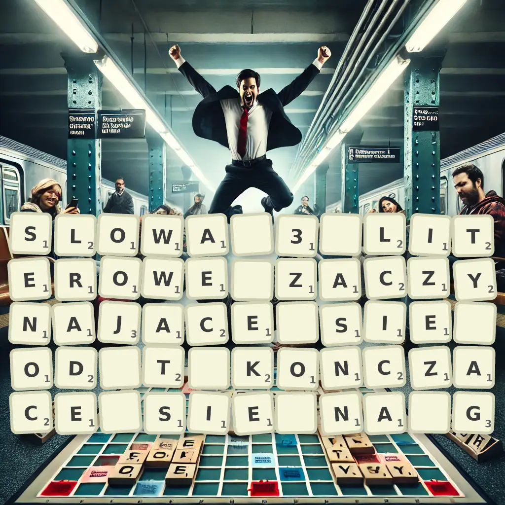 Słowa 3-literowe, zaczynające się od T, kończące się na G