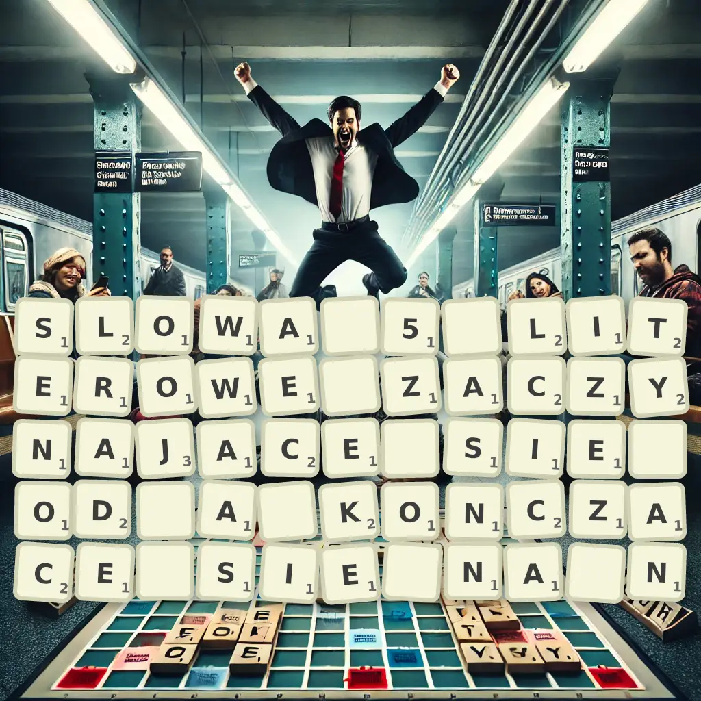 Słowa 5-literowe, zaczynające się od A, kończące się na Ń