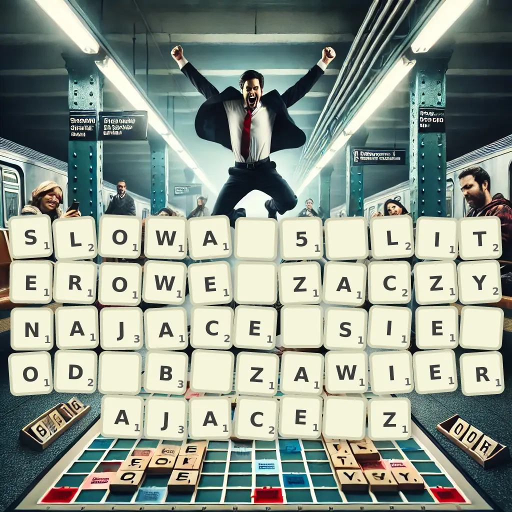 Słowa 5-literowe, zaczynające się od B, zawierające Z