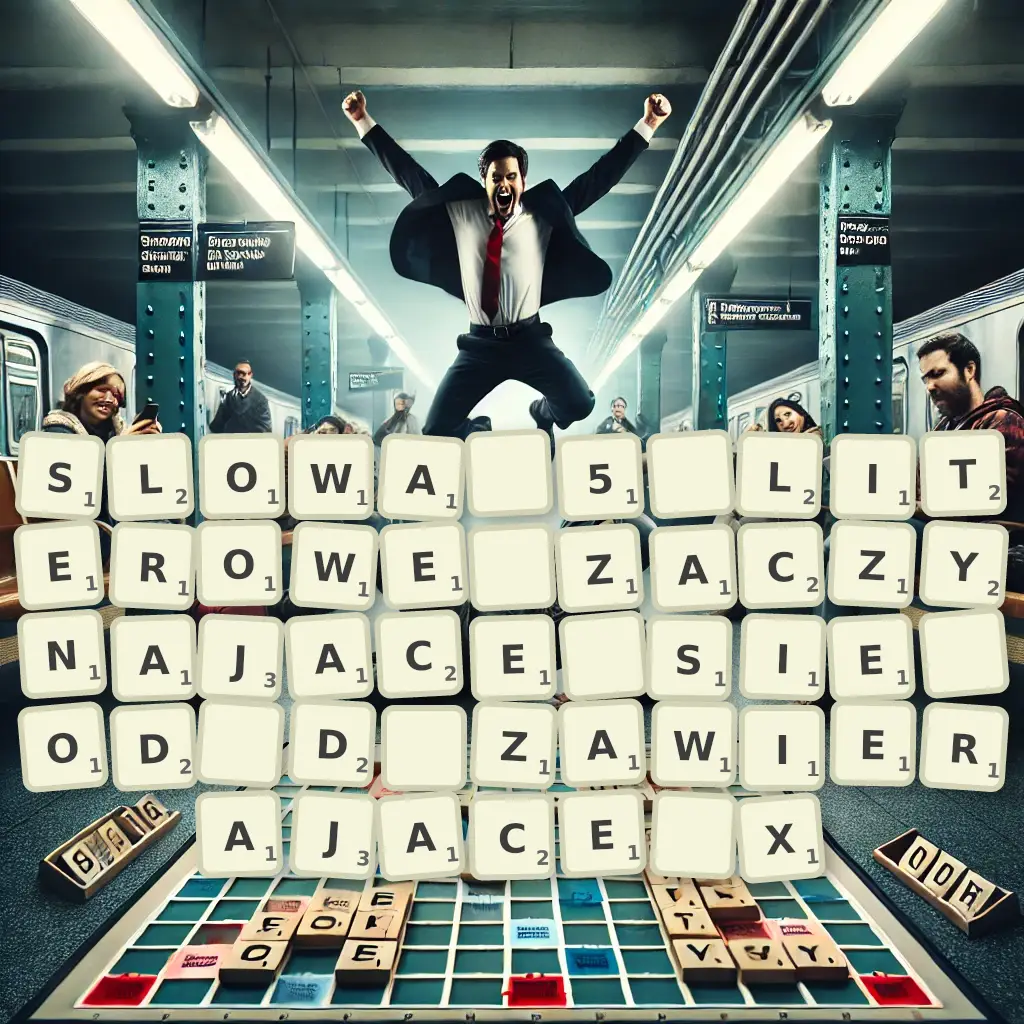 Słowa 5-literowe, zaczynające się od D, zawierające X