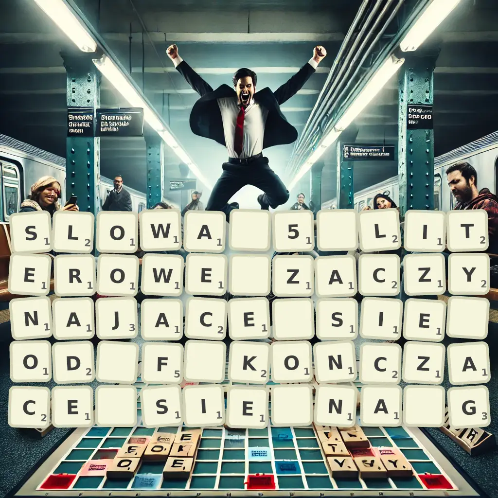 Słowa 5-literowe, zaczynające się od F, kończące się na G