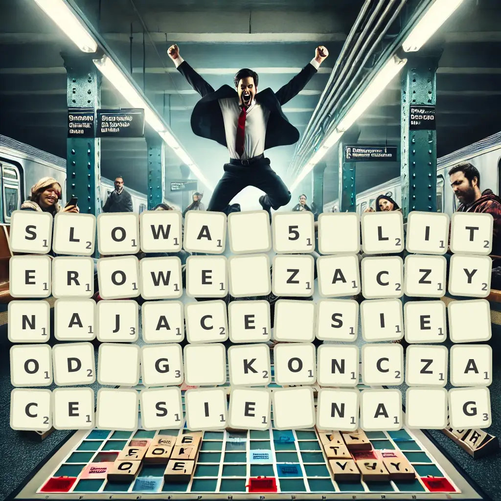 Słowa 5-literowe, zaczynające się od G, kończące się na G