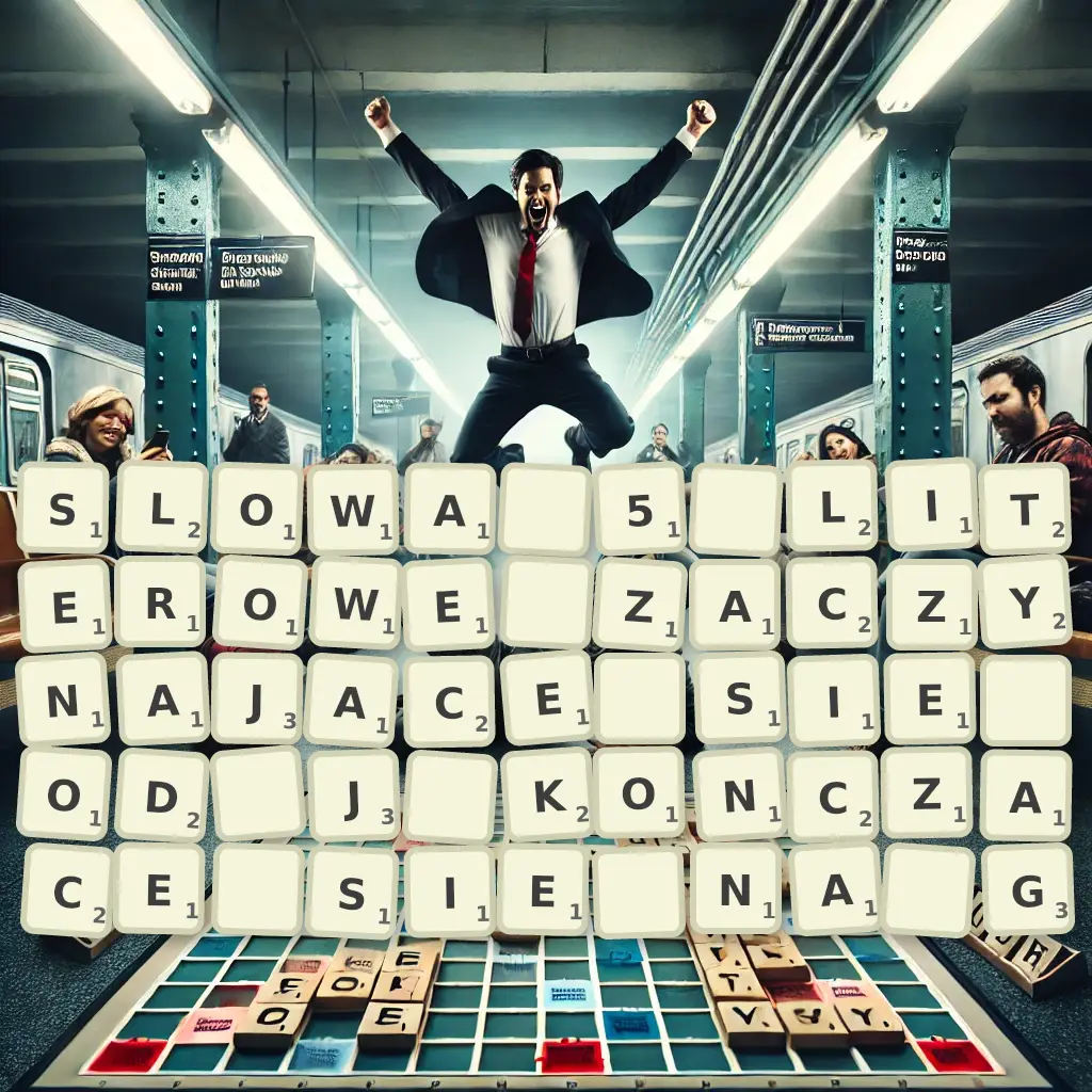 Słowa 5-literowe, zaczynające się od J, kończące się na G