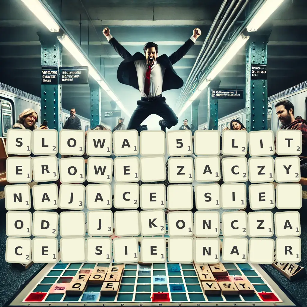 Słowa 5-literowe, zaczynające się od J, kończące się na R