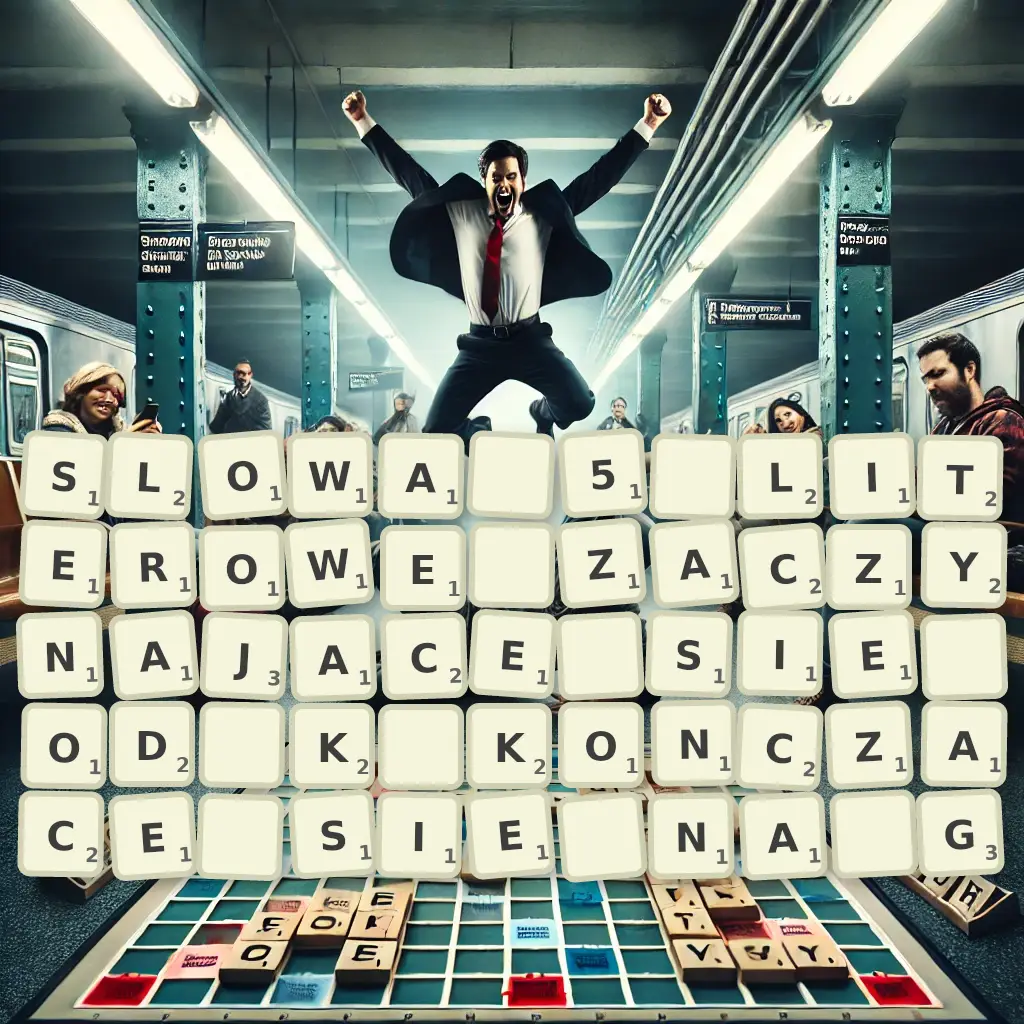 Słowa 5-literowe, zaczynające się od K, kończące się na G