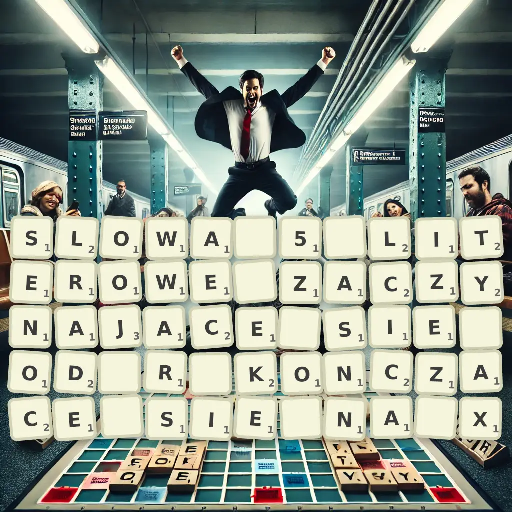 Słowa 5-literowe, zaczynające się od R, kończące się na X