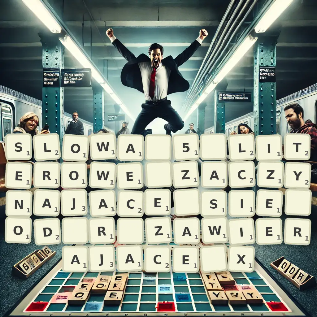 Słowa 5-literowe, zaczynające się od R, zawierające X