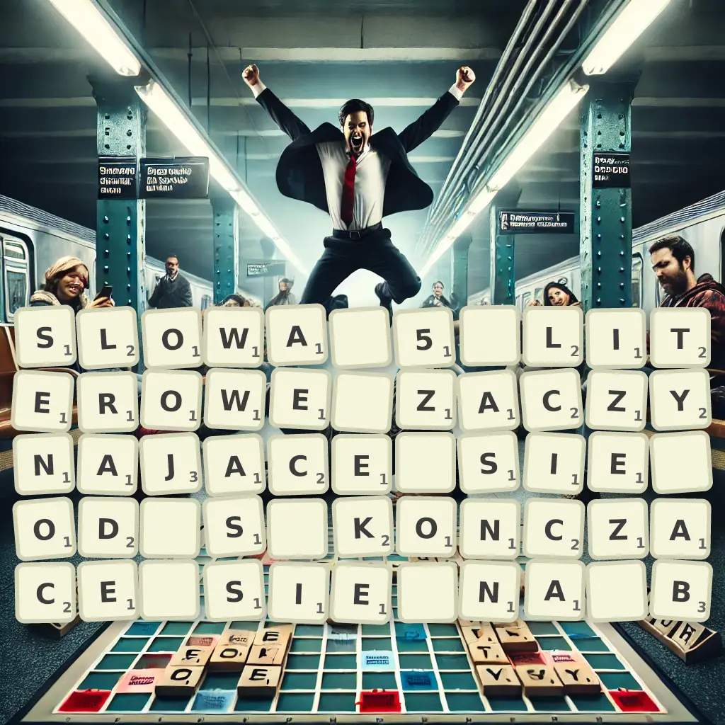 Słowa 5-literowe, zaczynające się od S, kończące się na B