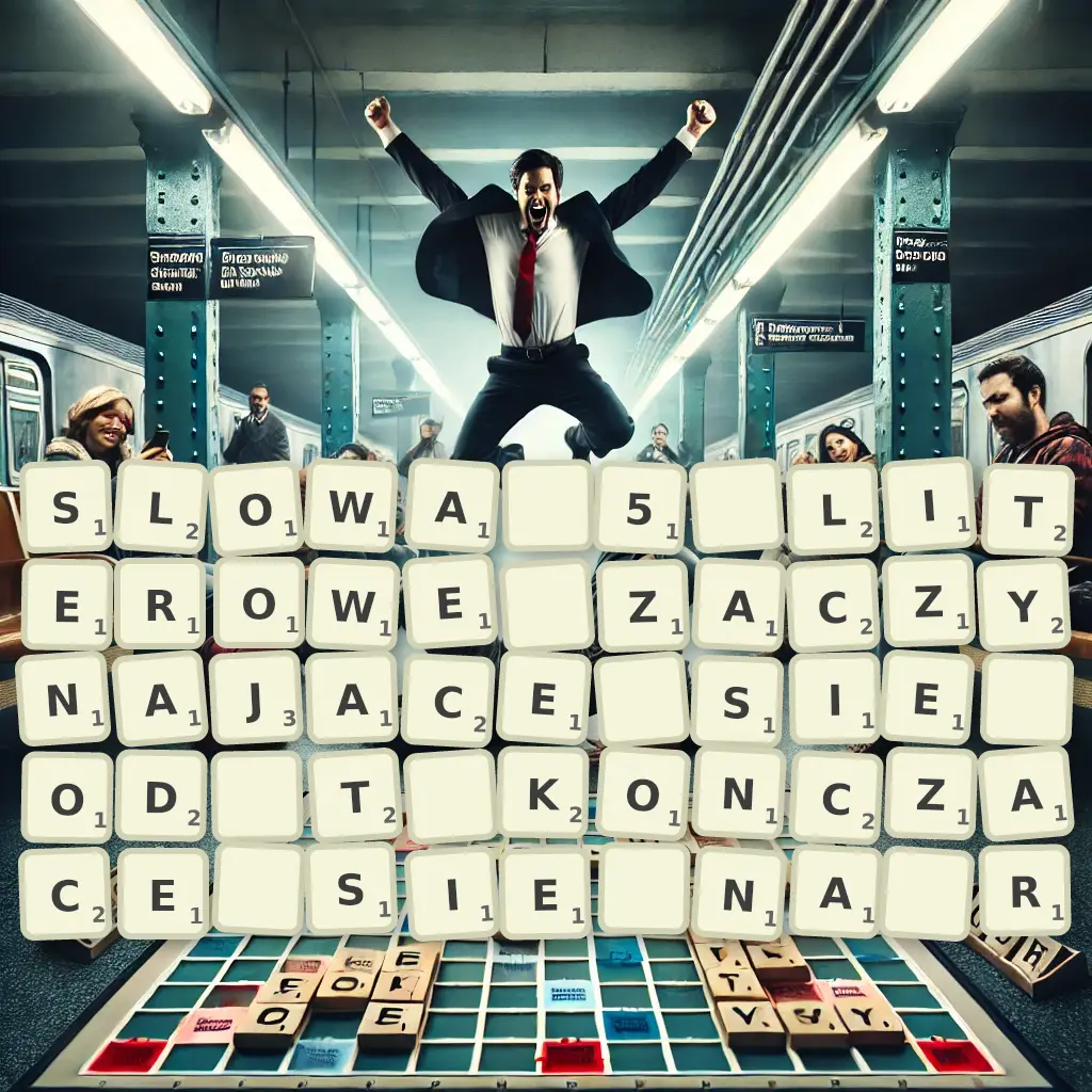 Słowa 5-literowe, zaczynające się od T, kończące się na R