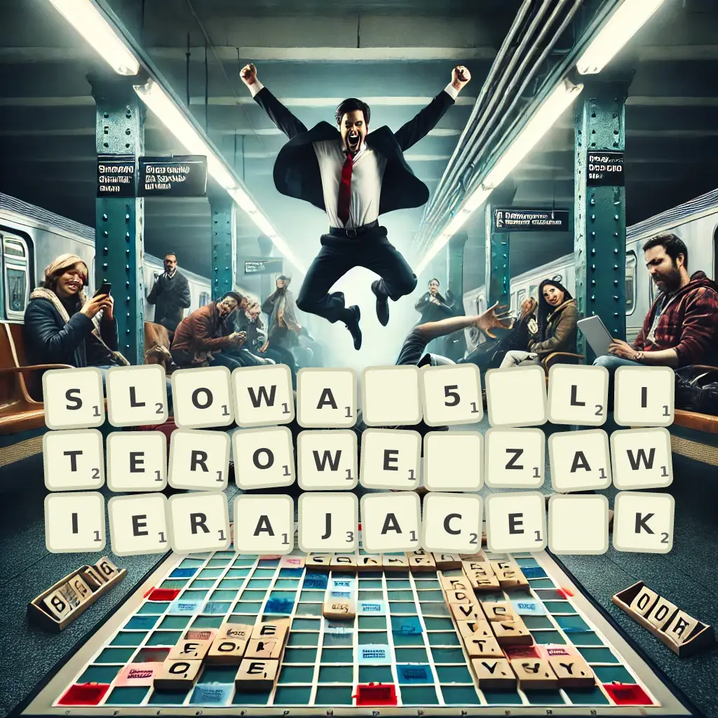 Słowa 5-literowe, zawierające K
