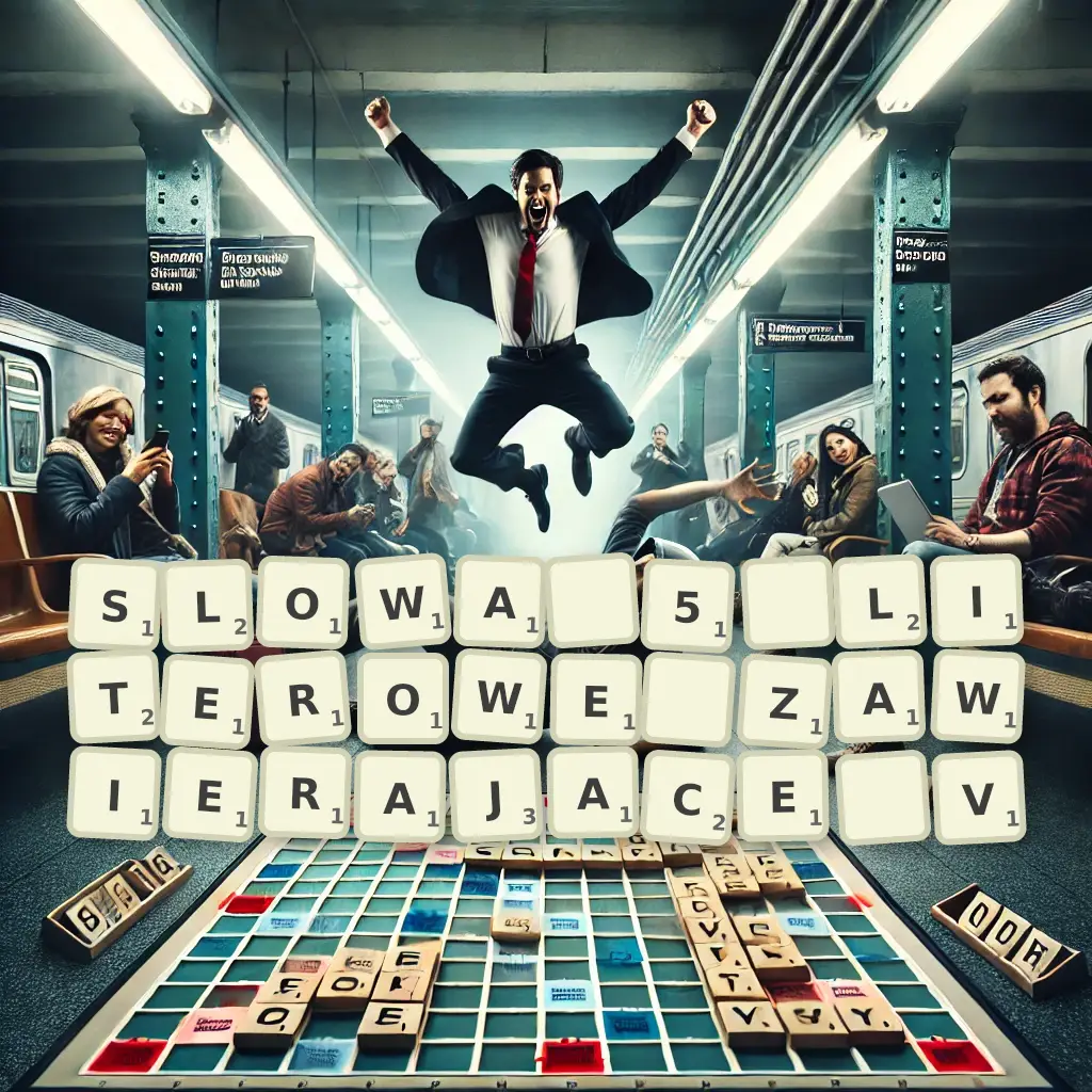 Słowa 5-literowe, zawierające V