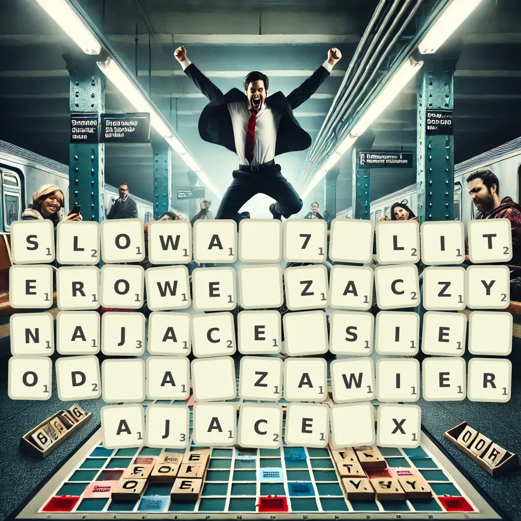 Słowa 7-literowe, zaczynające się od A, zawierające X
