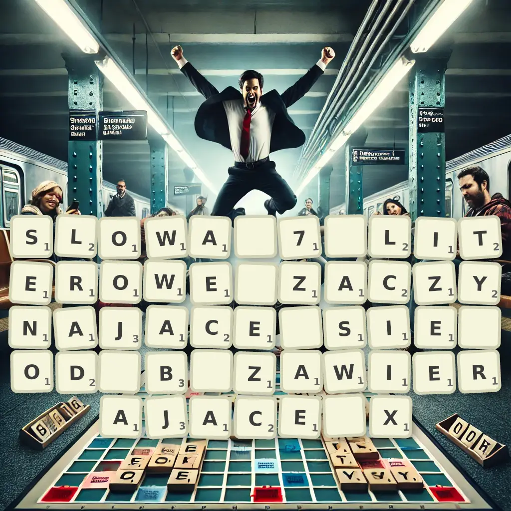 Słowa 7-literowe, zaczynające się od B, zawierające X