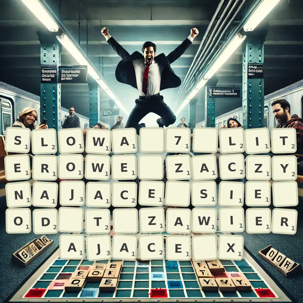 Słowa 7-literowe, zaczynające się od T, zawierające X