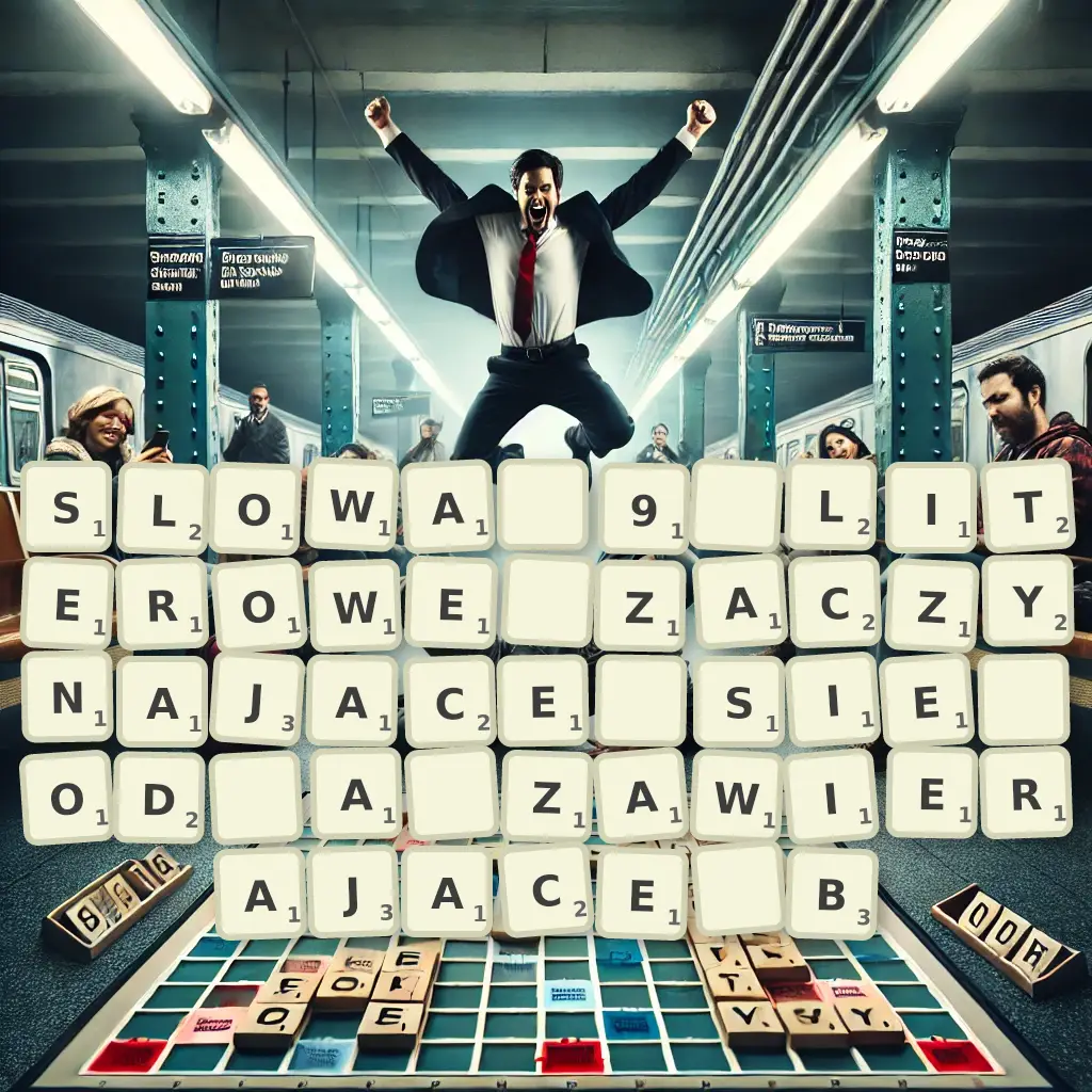 Słowa 9-literowe, zaczynające się od A, zawierające B