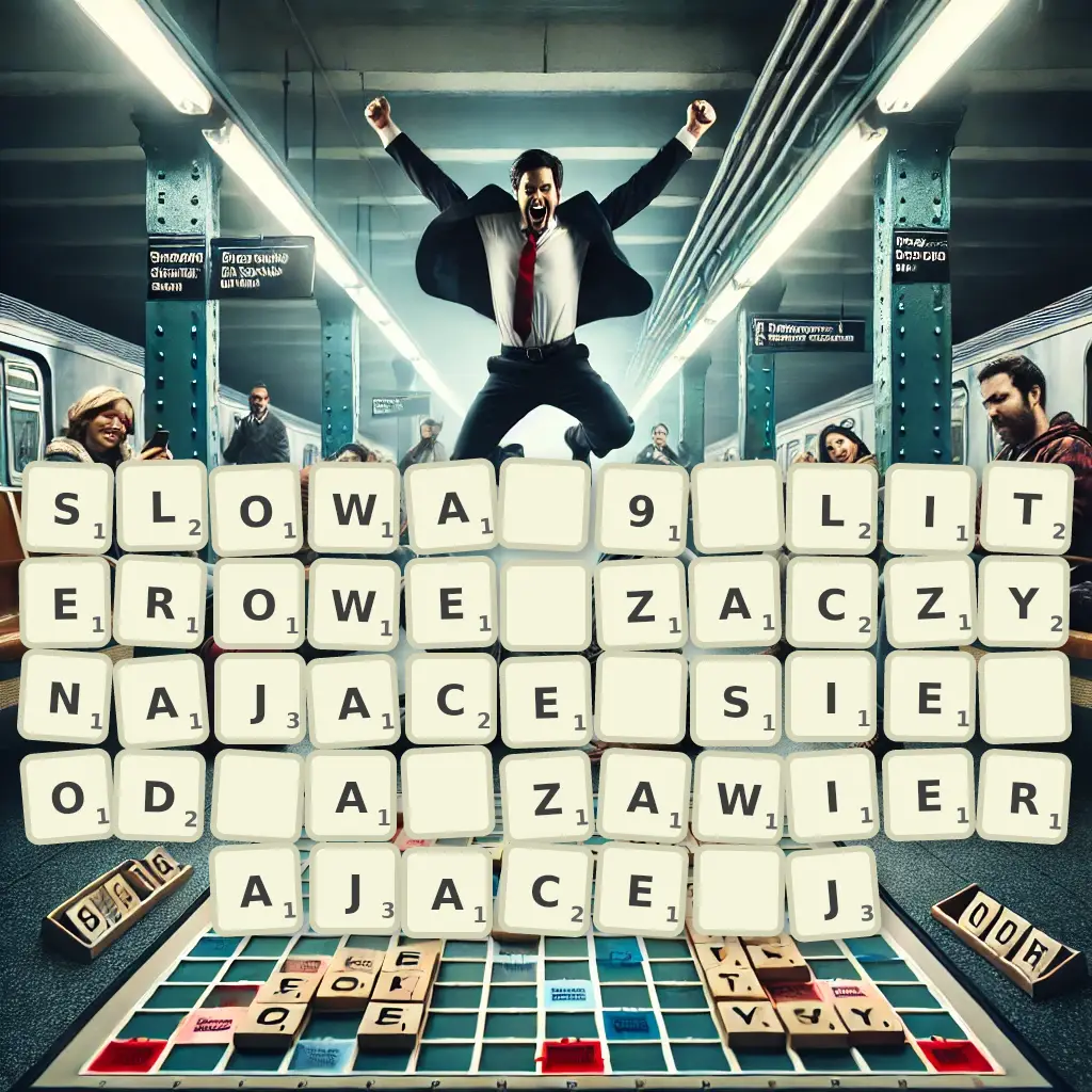 Słowa 9-literowe, zaczynające się od A, zawierające J