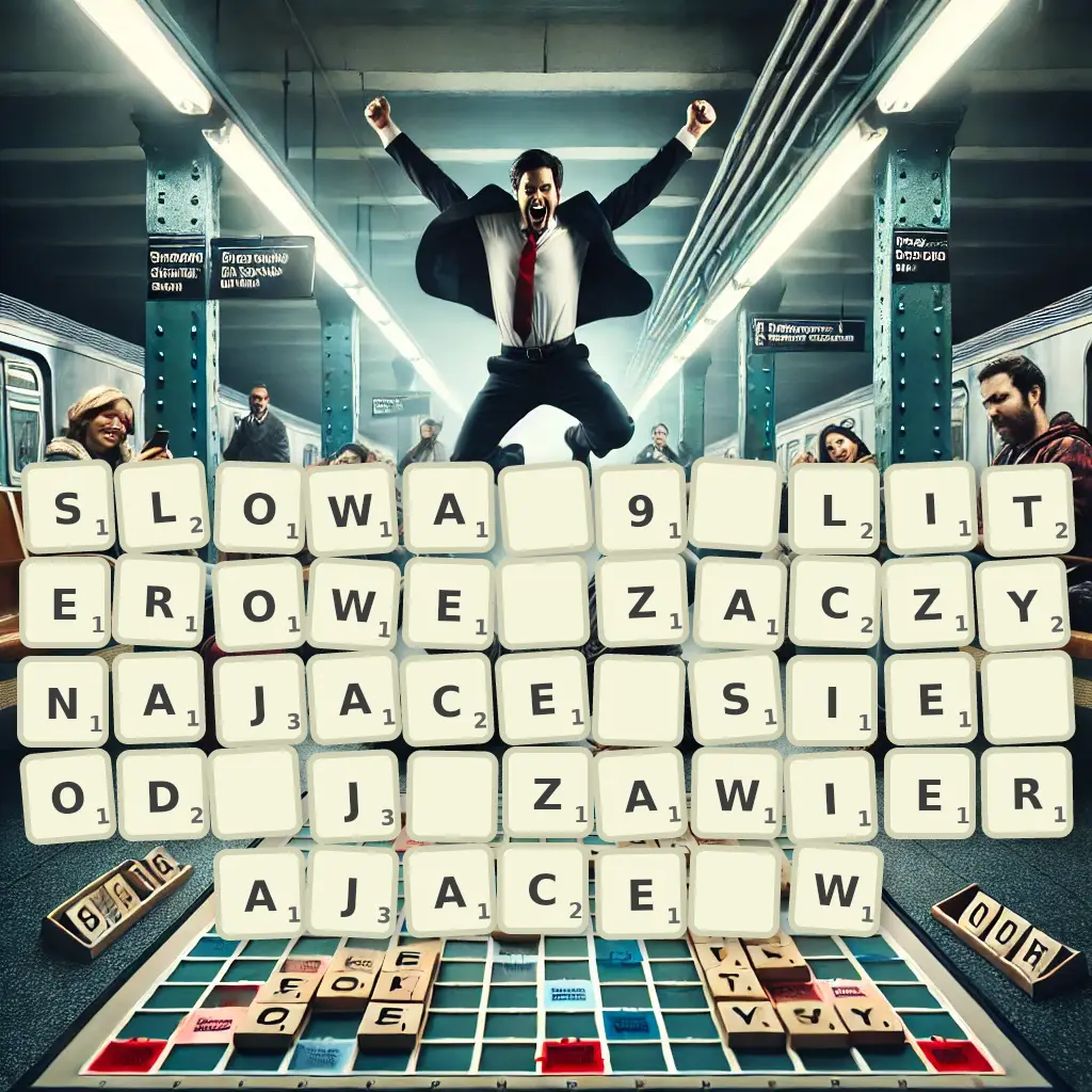 Słowa 9-literowe, zaczynające się od J, zawierające W