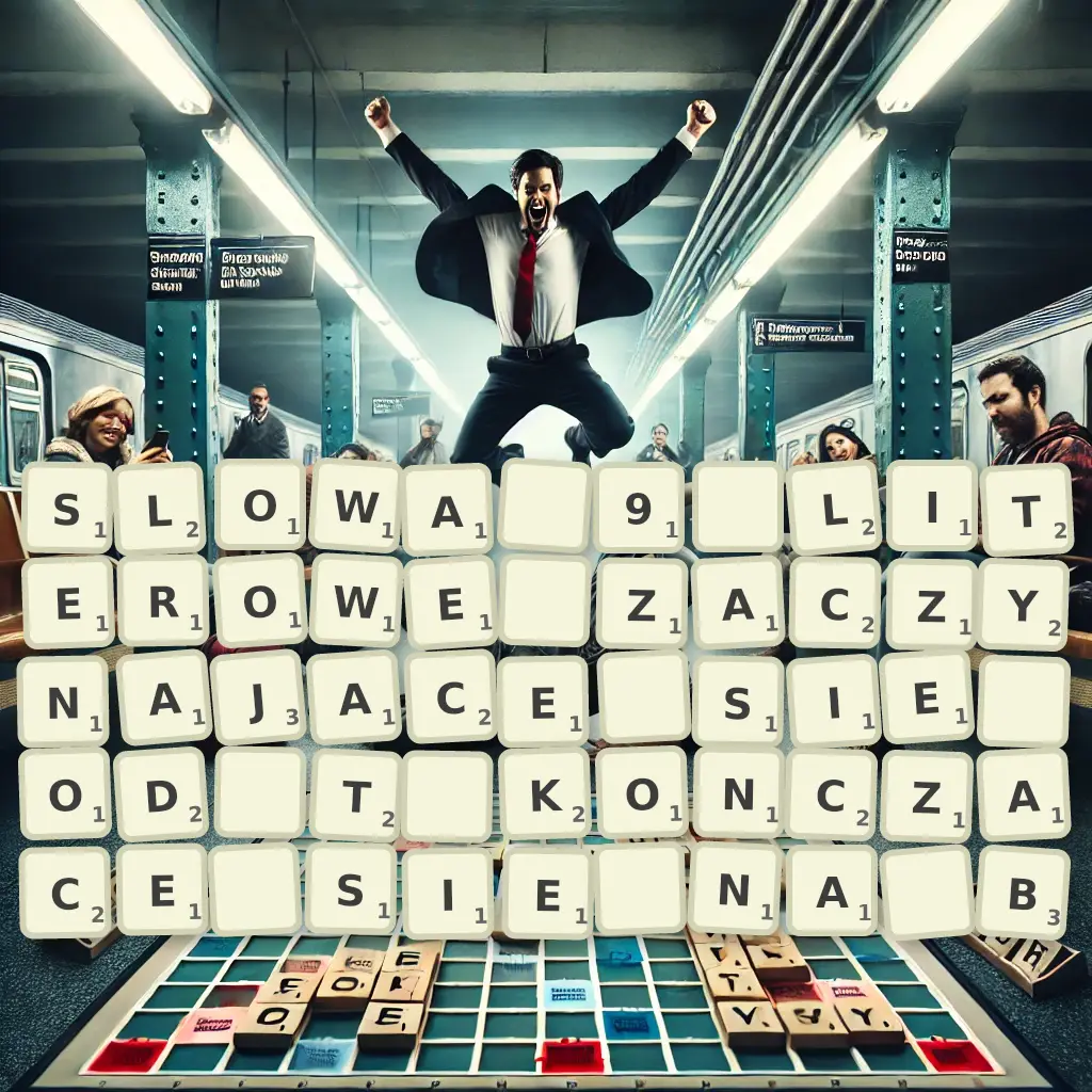 Słowa 9-literowe, zaczynające się od T, kończące się na B